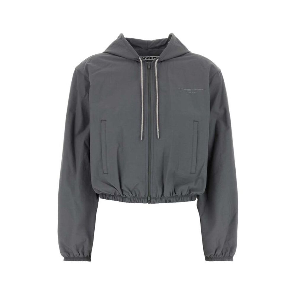Alexander Wang Women Grey Tech Fabric Sweatshirt
